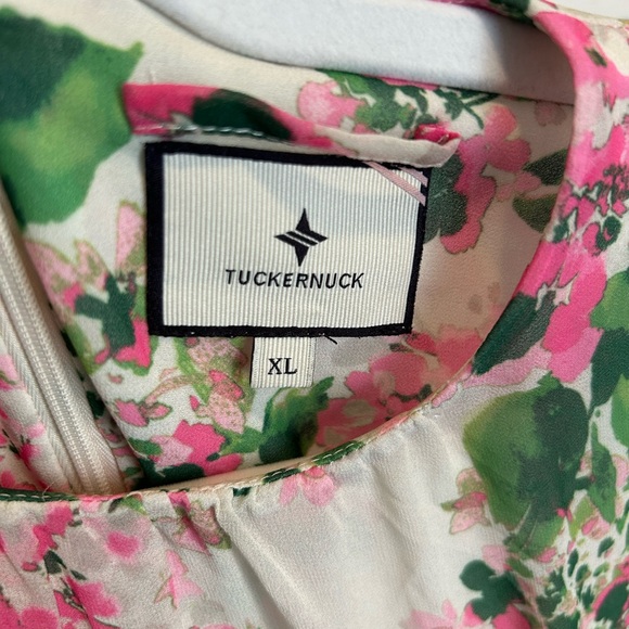 Tuckernuck Floral Midi Dress - Pink and Green - Picture 4 of 5